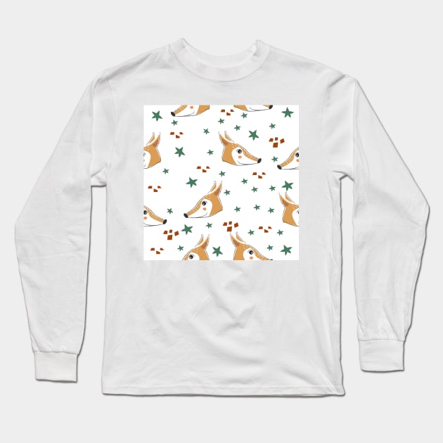 Fox Pattern Long Sleeve T-Shirt by Countryside